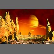 Widok z powierzchni Tytana.